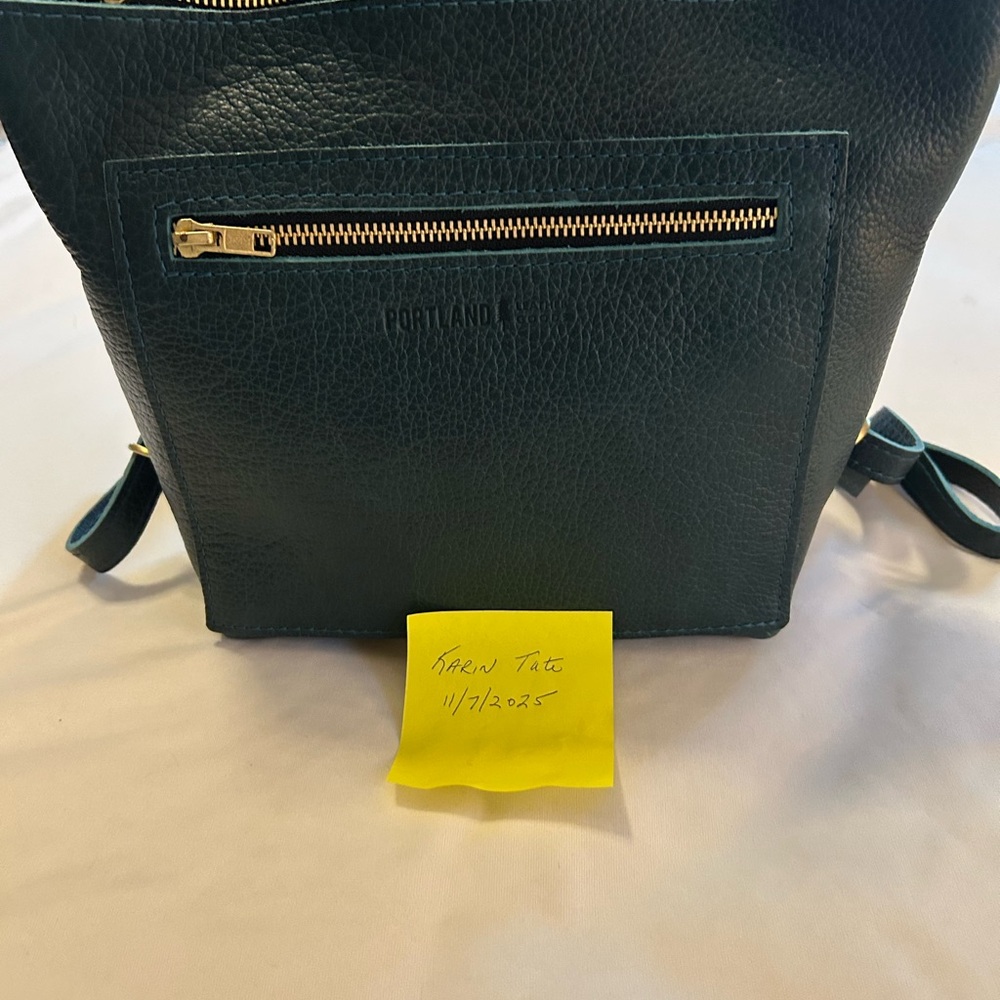 Portland leather goods tote backpack